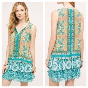 Anthropologie Moana Silk Dress By Hemant & Nandita
